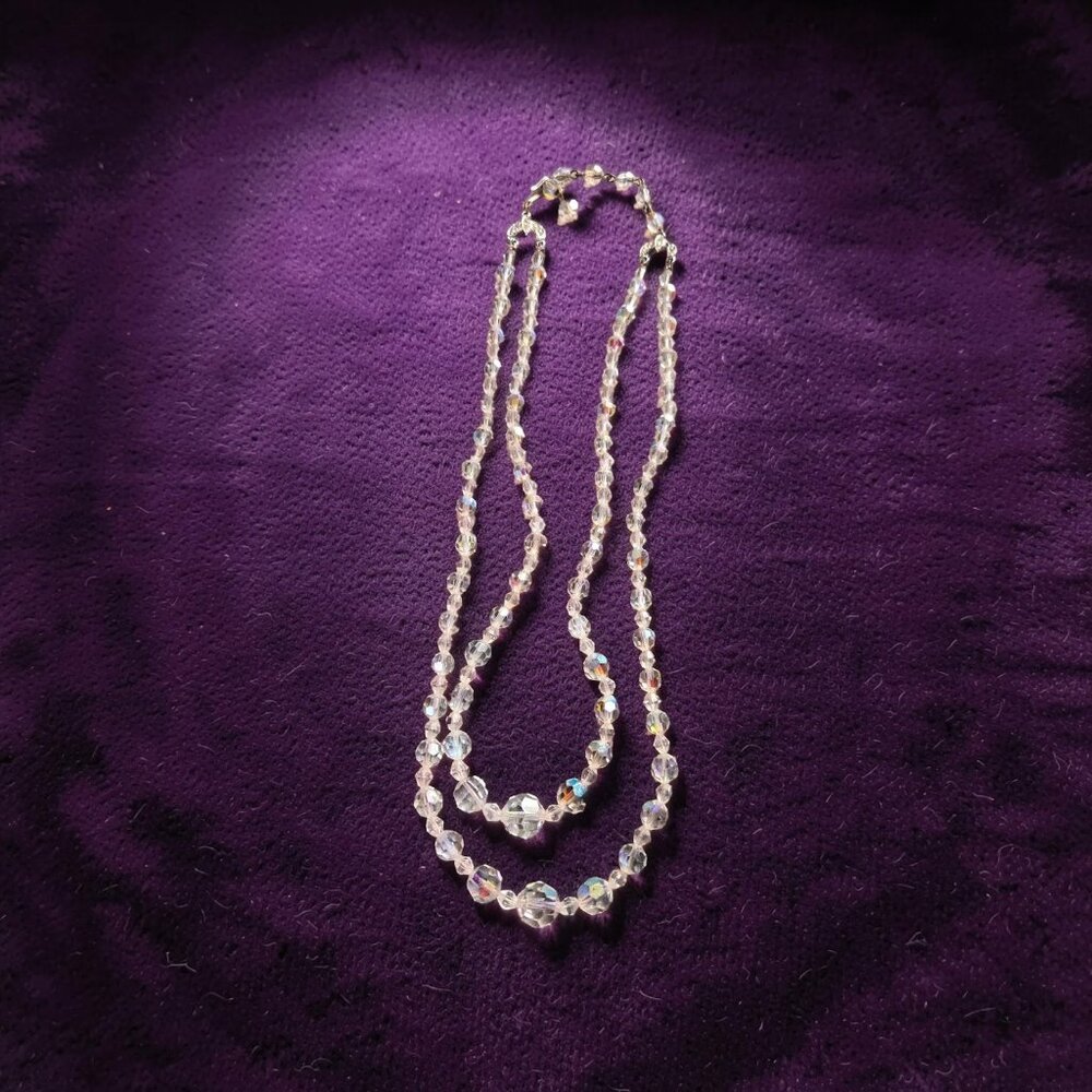 Vintage Crystal AB Necklace~